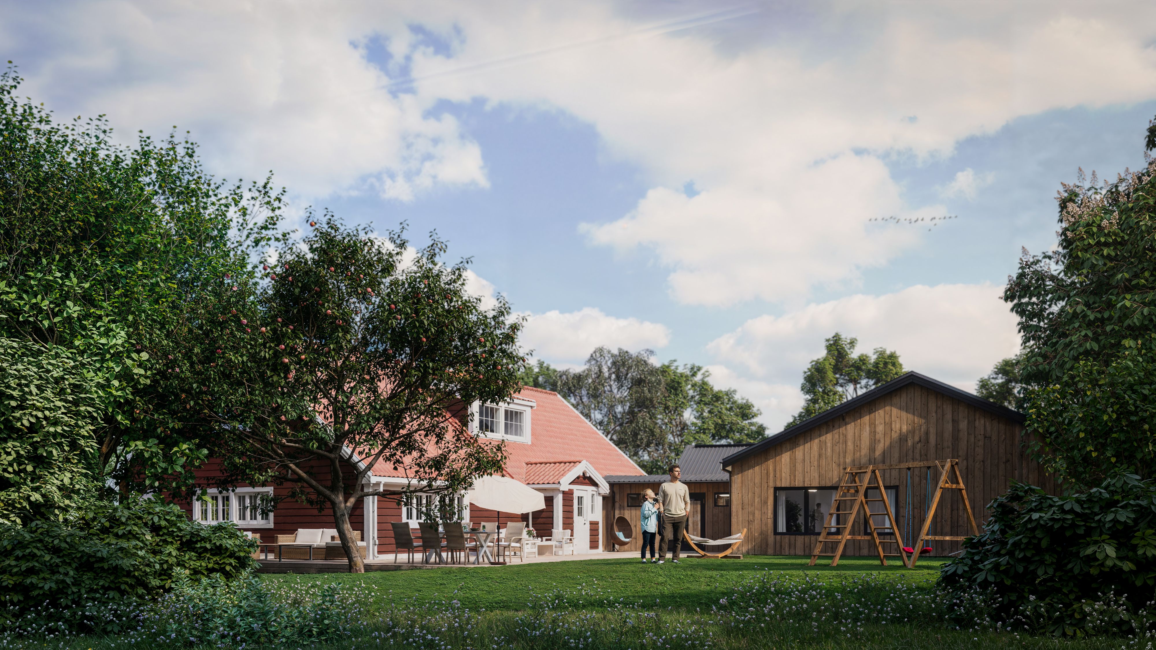 Genererad projektbild av Tallbacksvägens LSS-boende