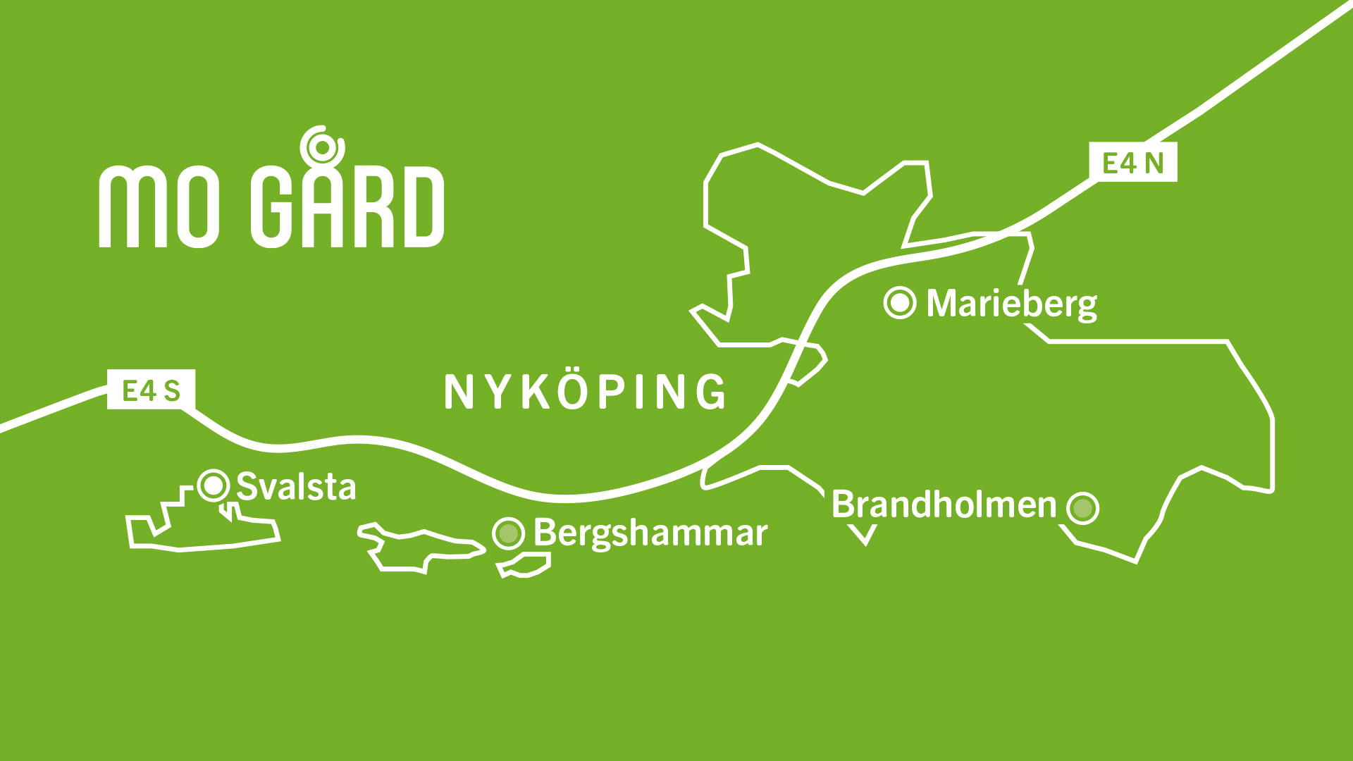 Karta som visar vår etablering i Nyköping